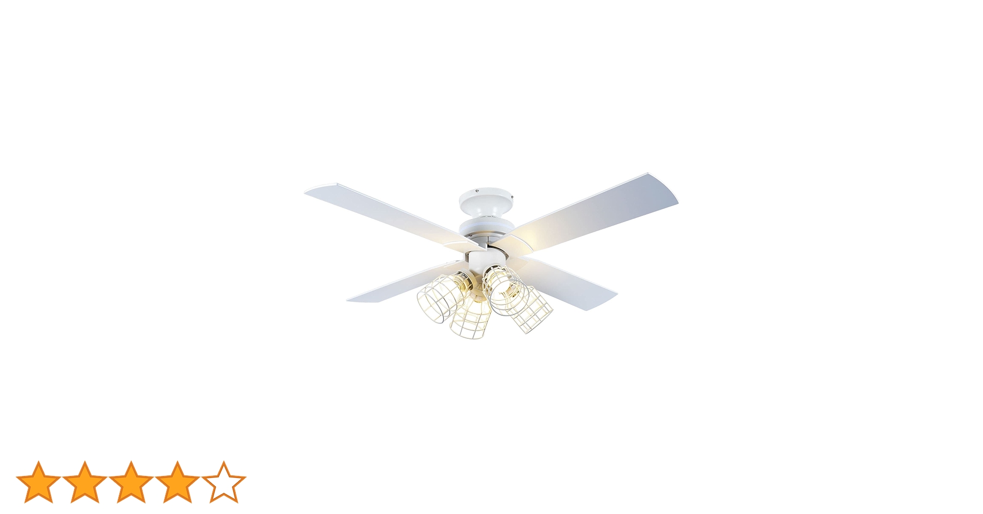 Amazon.co.jp : シーリングファンライト 4灯 リモコン式 木目調 ファン